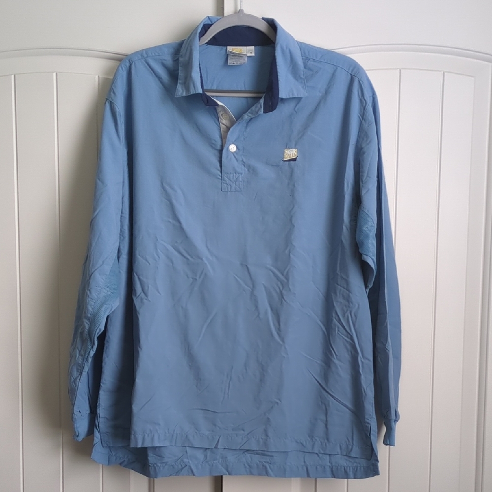 Solumbra Sun Protection Men's Blue Long sleeve Polo